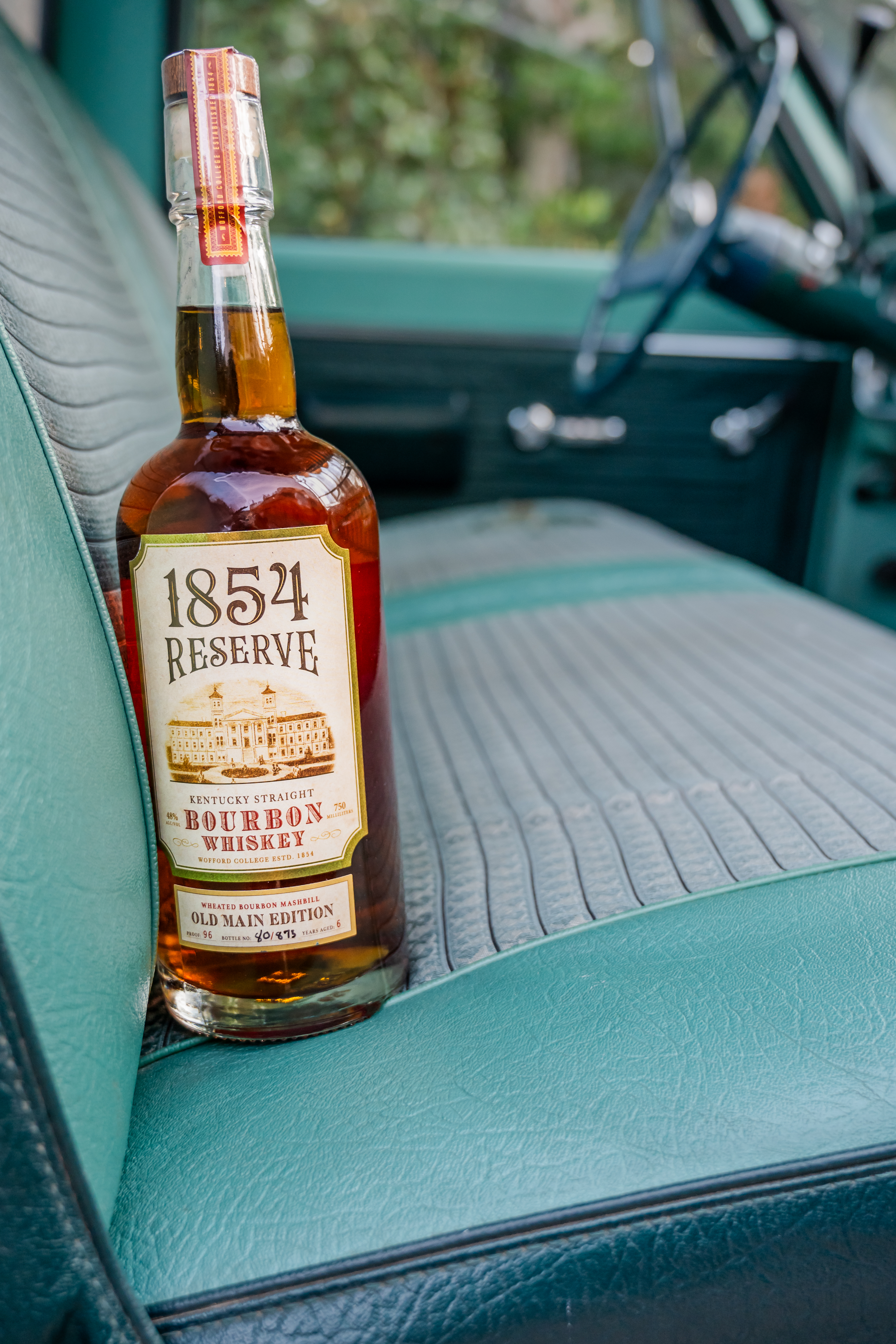 1854 Reserve bourbon in vintage truck